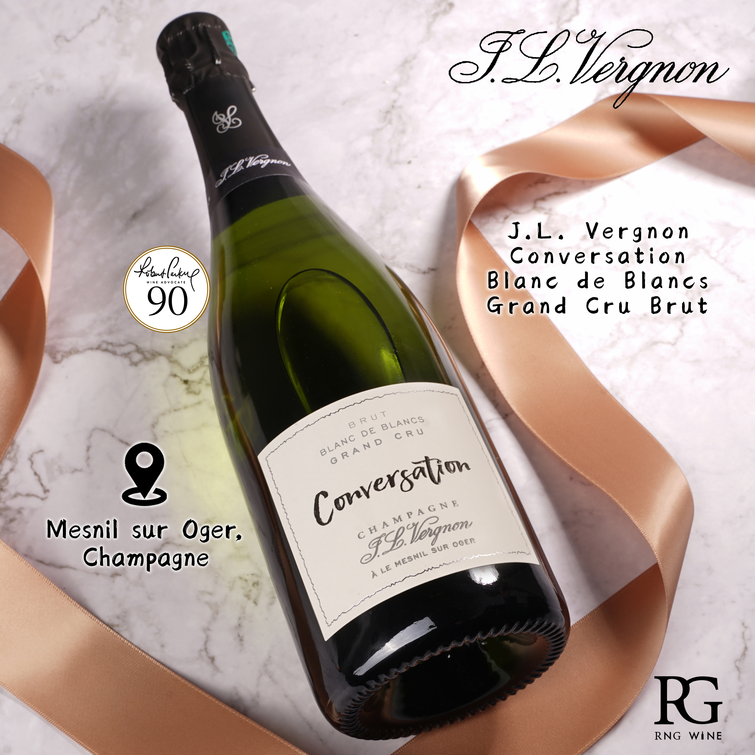 J.L. Vergnon Conversation Blanc de Blancs Grand Cru Brut (RP90)