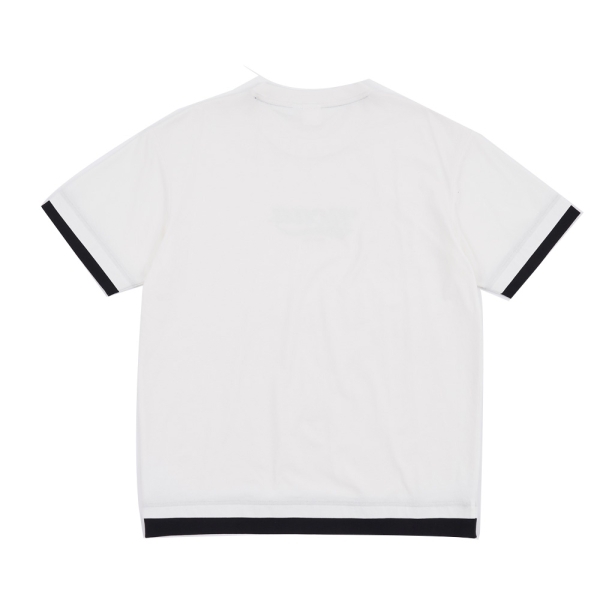 【下殺↘ $499】NCAA 短T 白 復古LOGO 假兩件 寬版 短袖 中性 7325101300