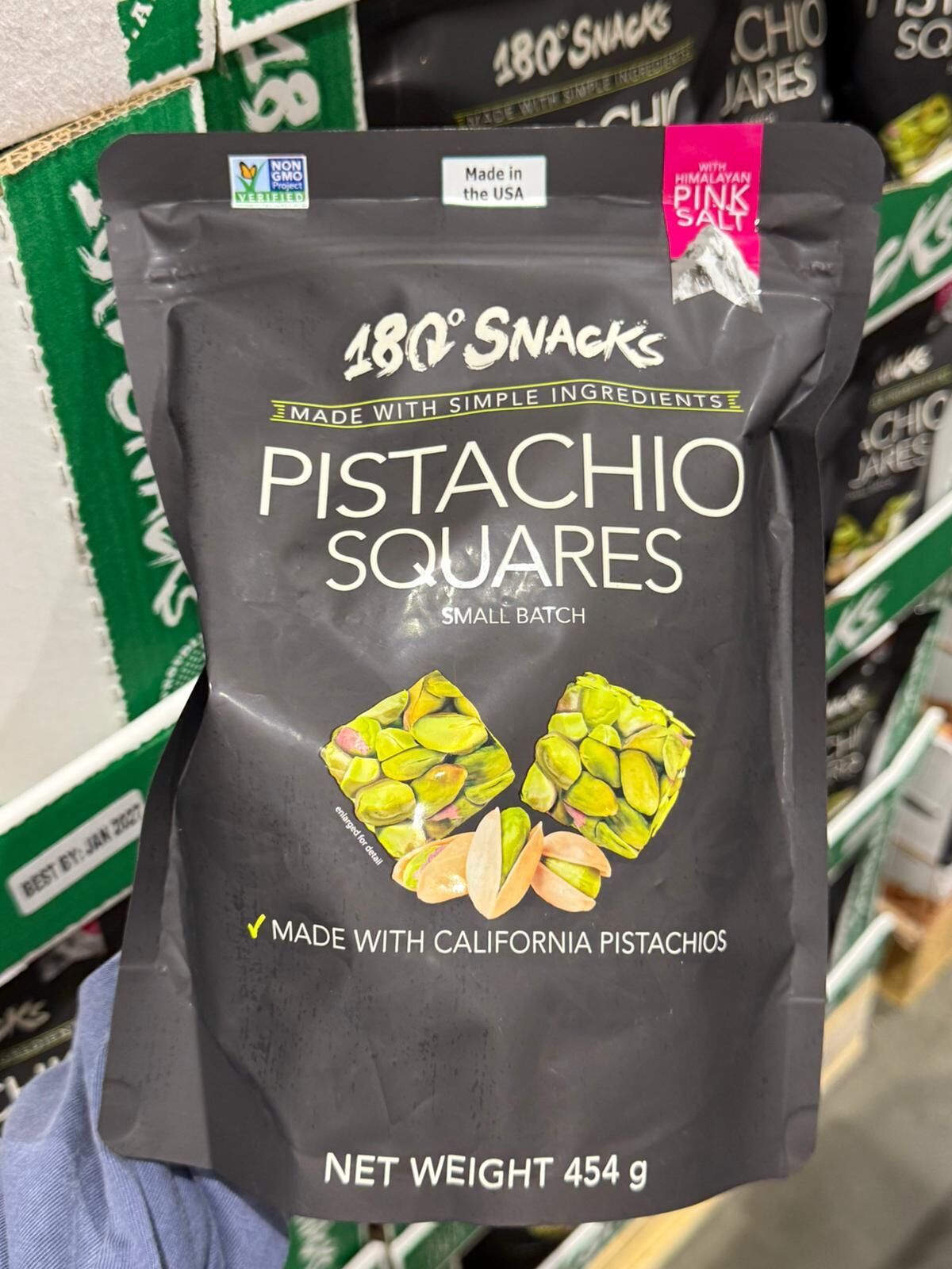 RA01 180° SNACKS 開心果脆脆方塊454g **到期日:約2026/12