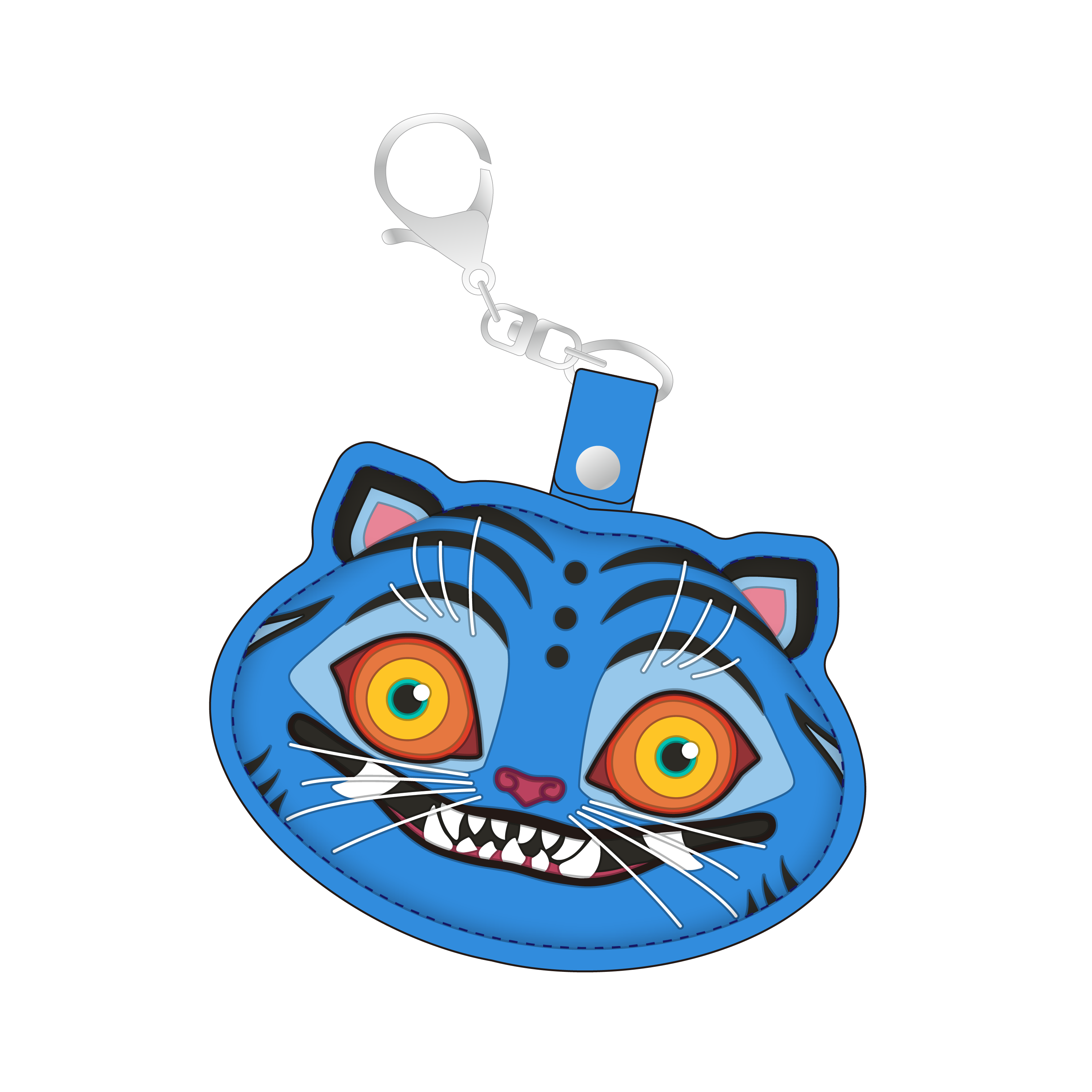 KPop Demon Hunters PU keychain - Derpy Tiger