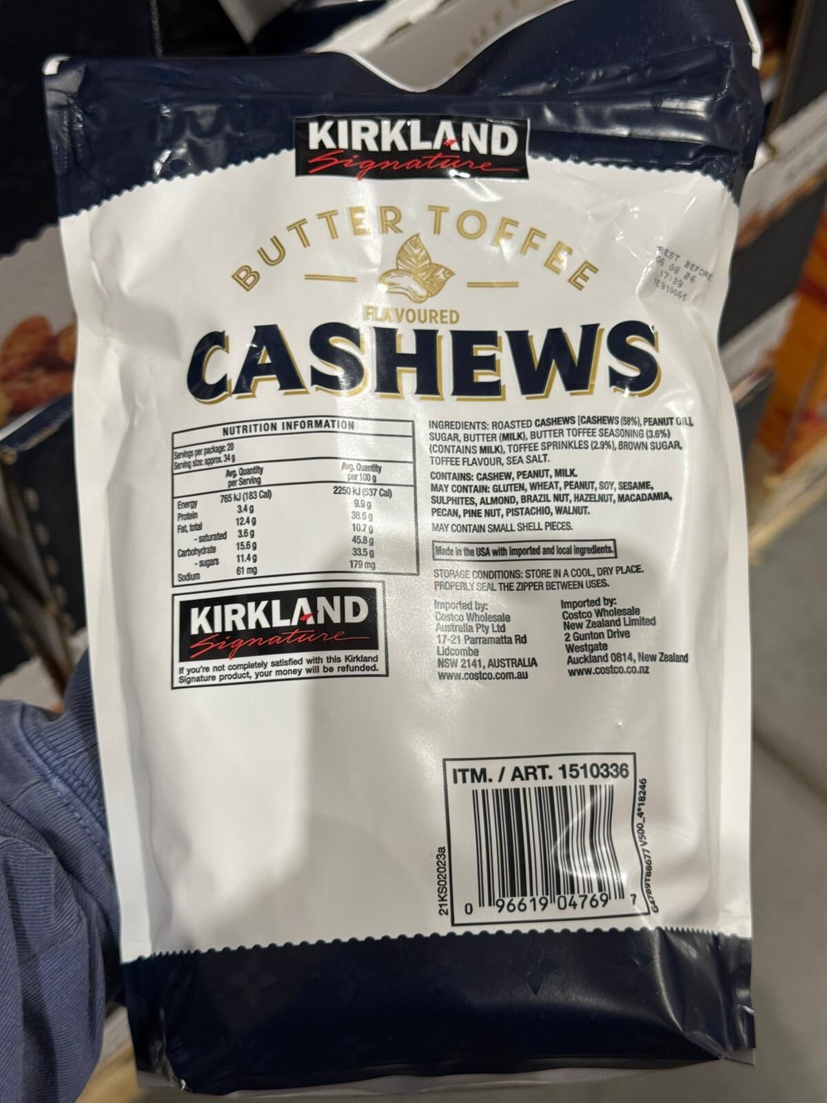 RA02 KS 牛油拖肥糖味腰果 680g  **到期日:約2026/08