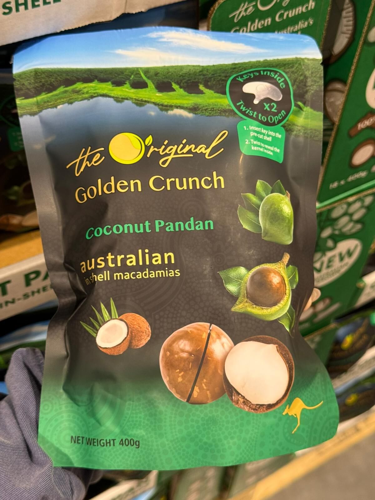 RA03 Golden Crunch 夏威夷球- Coconut Pandan椰香班蘭味400g  **到期日:約2027/06