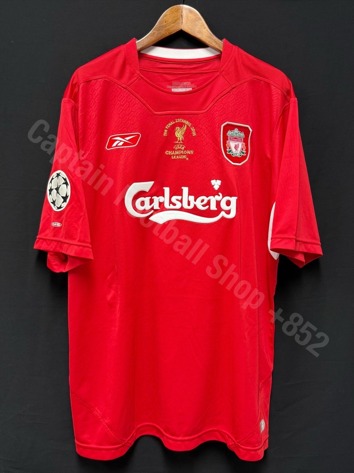 Liverpool 2004-2005 UEFA Champions League Final Reebok Home Shirt #8 GERRARD