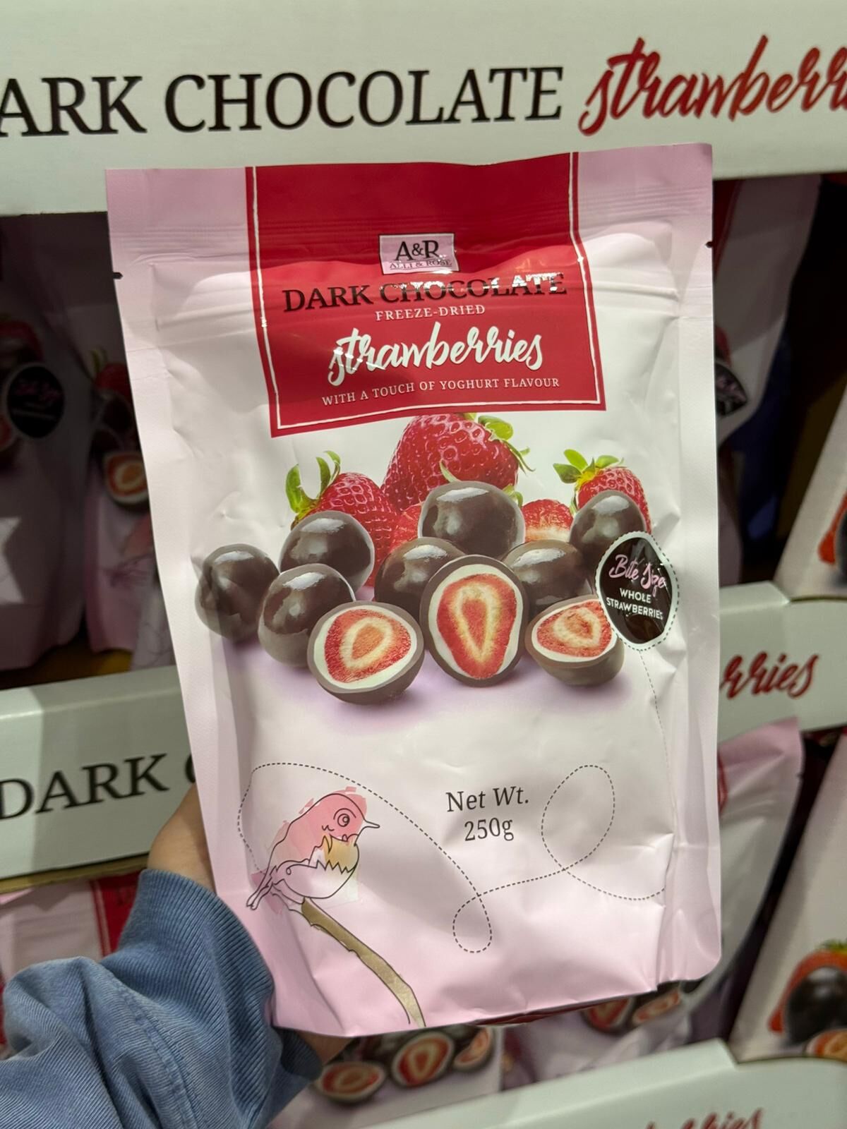 RA07 Alli&Rose 士多啤梨黑朱古力 250g  **到期日:約2027/02