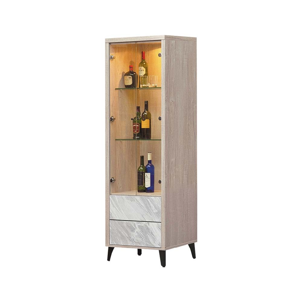 柏蒂家居-弗利特2尺二門二抽展示櫃/收納置物櫃