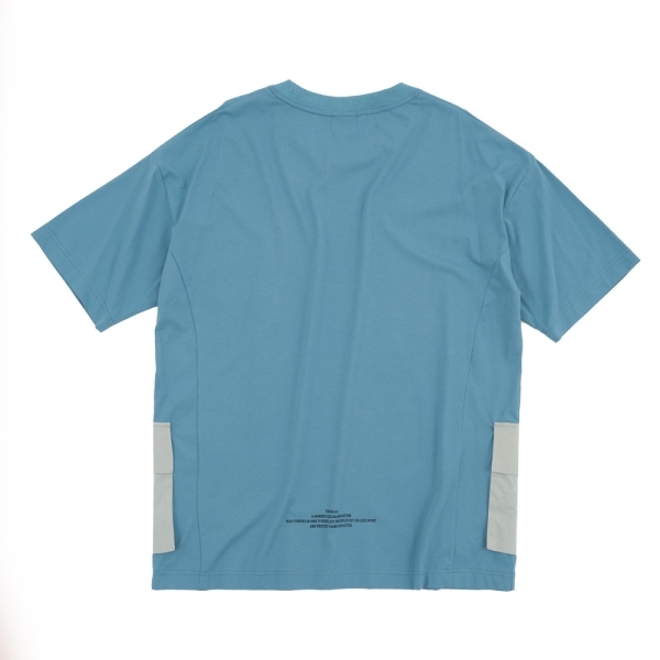 【下殺↘ $499】NCAA 短T 藍色 口袋 工裝 寬版 短袖 中性 7325103682