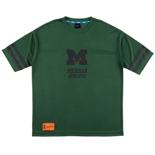 【下殺↘ $499】NCAA 短T 短袖 MICHIGAN 綠色 網眼 密西根 橄欖球衣 男 7325110372