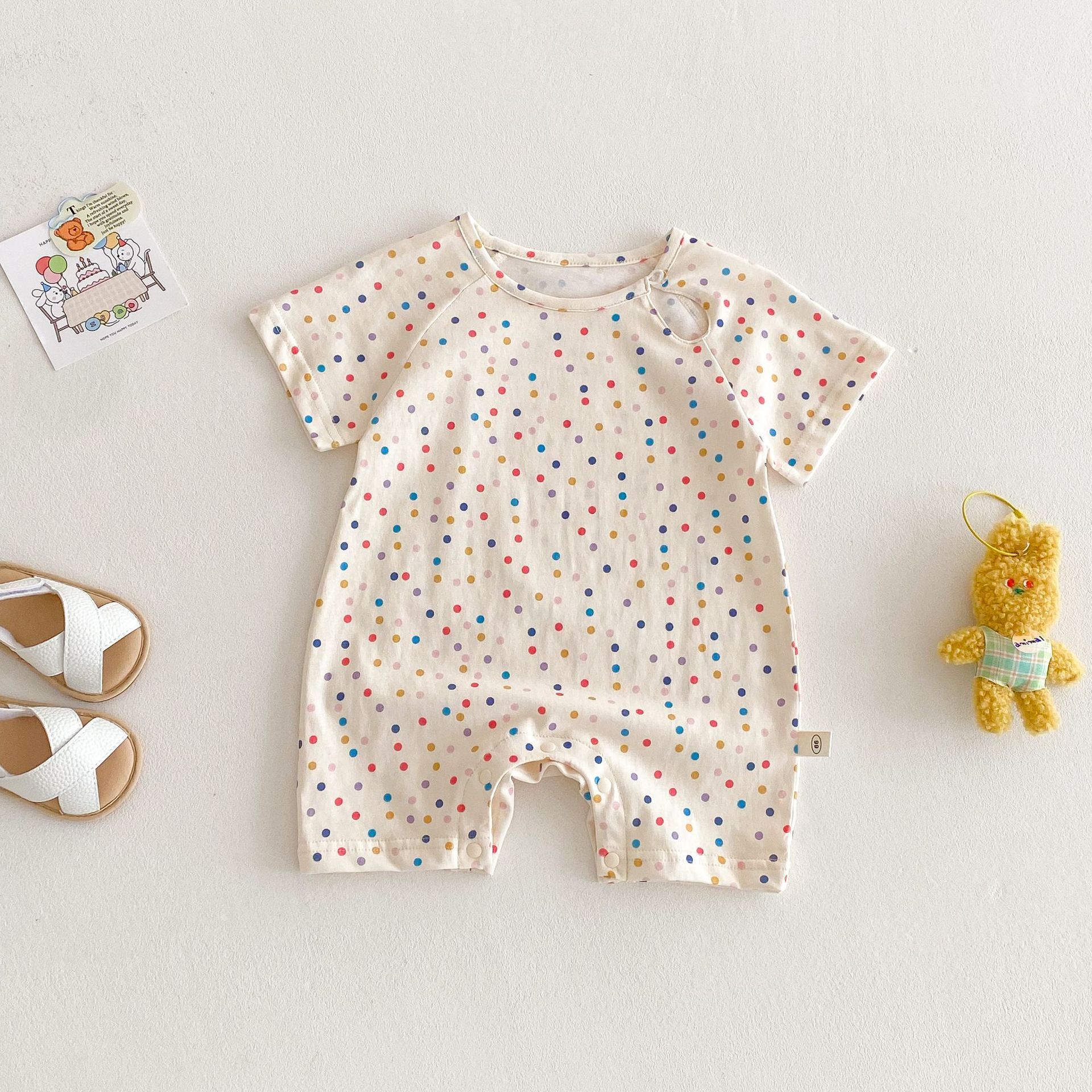 夏季輕薄滿版印花連身衣(66-90)