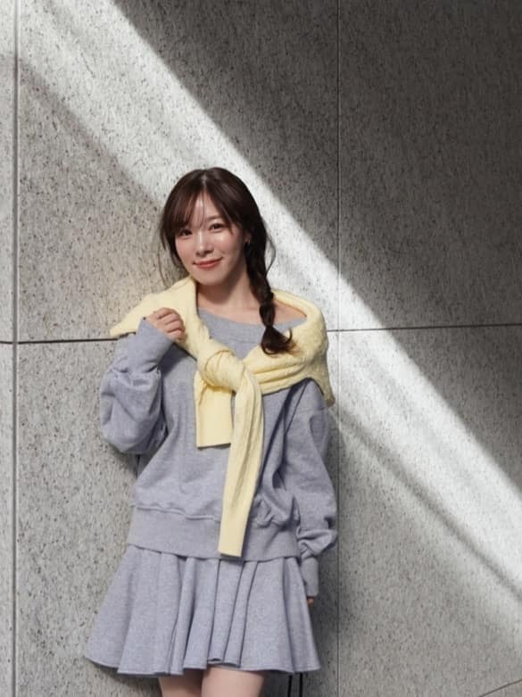 [現貨優惠] 折扣COCO DEAL 棉質A字傘圓裙 灰2