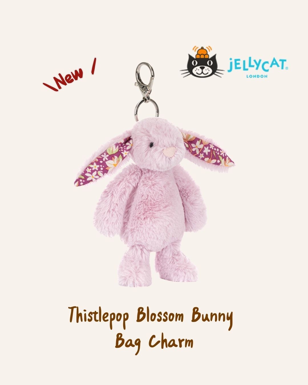 Jellycat Thistlepop Blossom Bunny兔 鑰匙圈吊飾