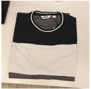 [S] DKNY BLACK GATES COLORBLOCKED TSHIRT, DK15SK2124-BLACK (SD1823)
