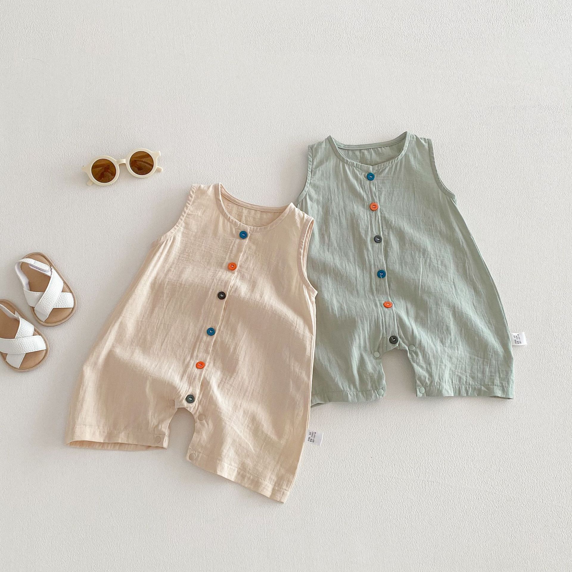 彩扣背心連身衣(66-90)