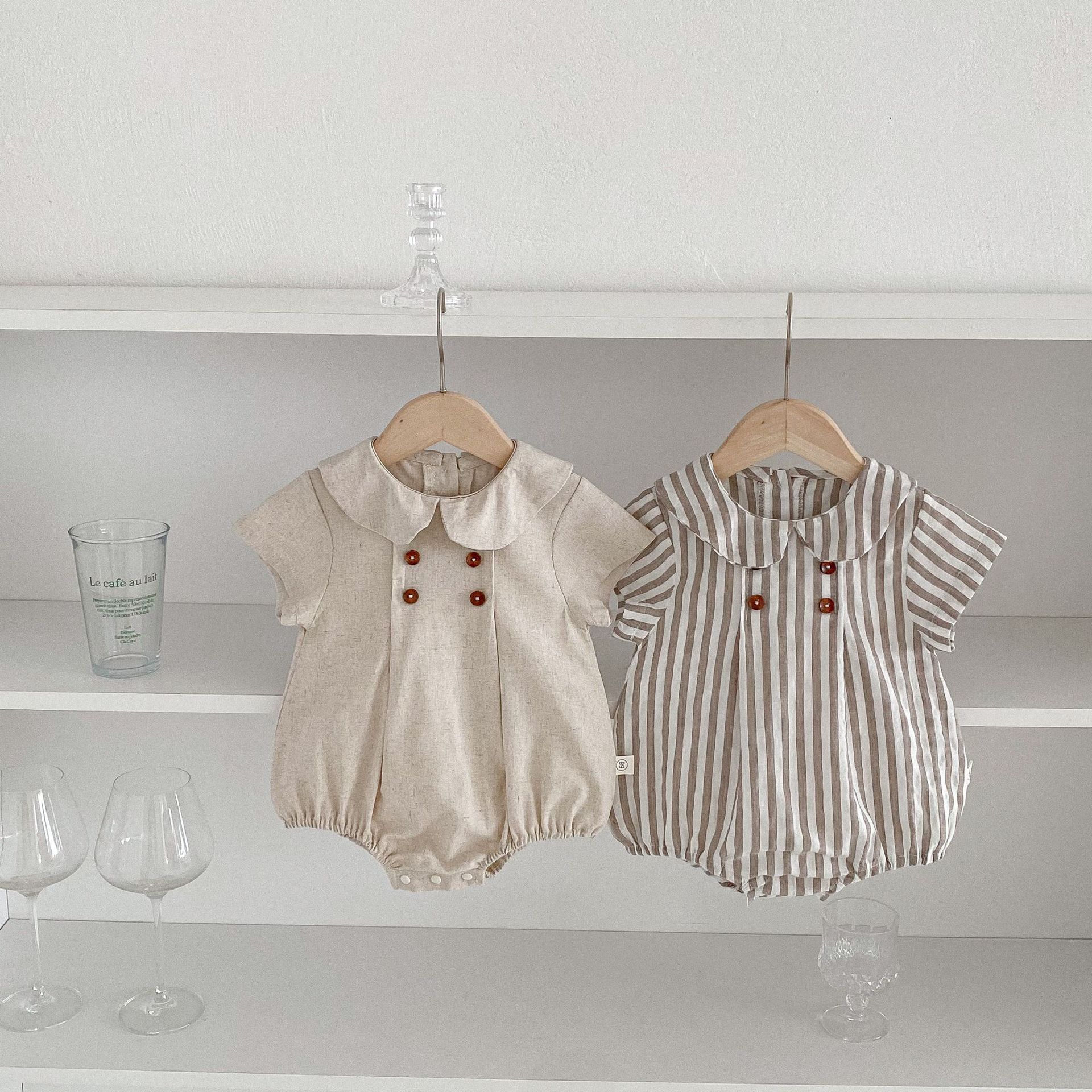 質感棉麻海軍風包屁衣(66-90)