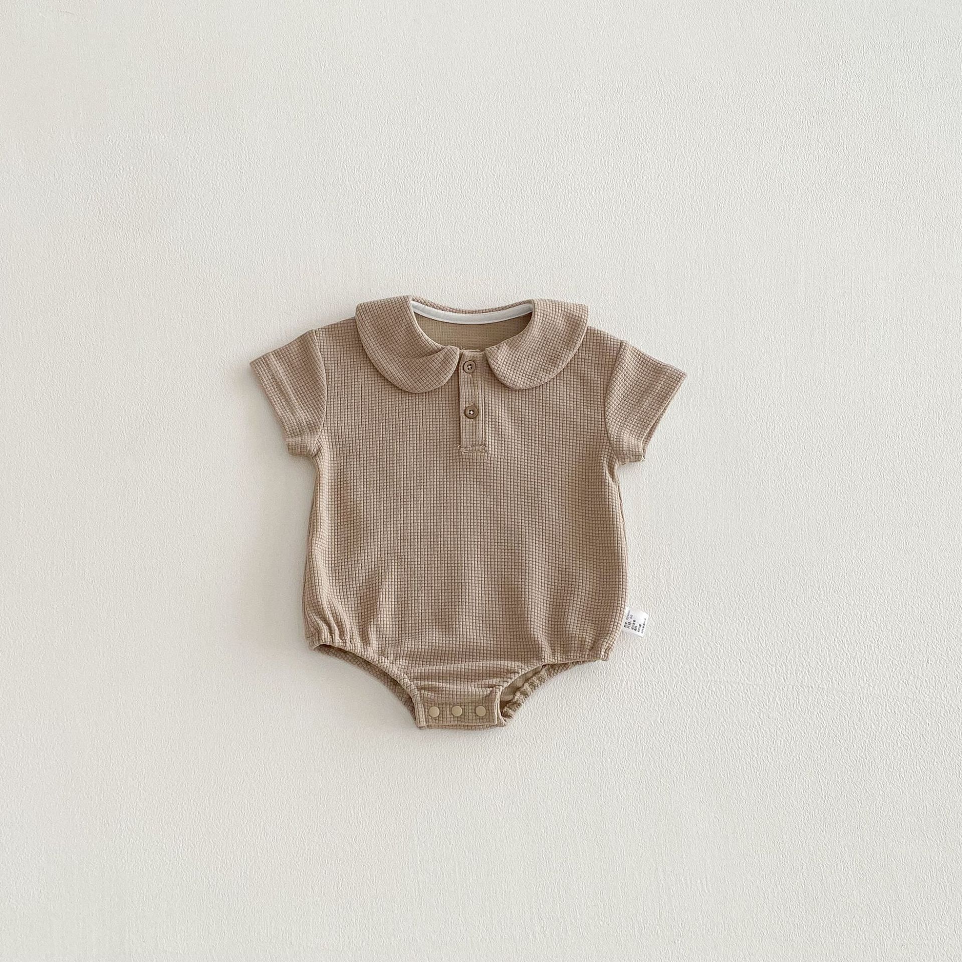 奶茶色華夫格包屁衣(66-90)