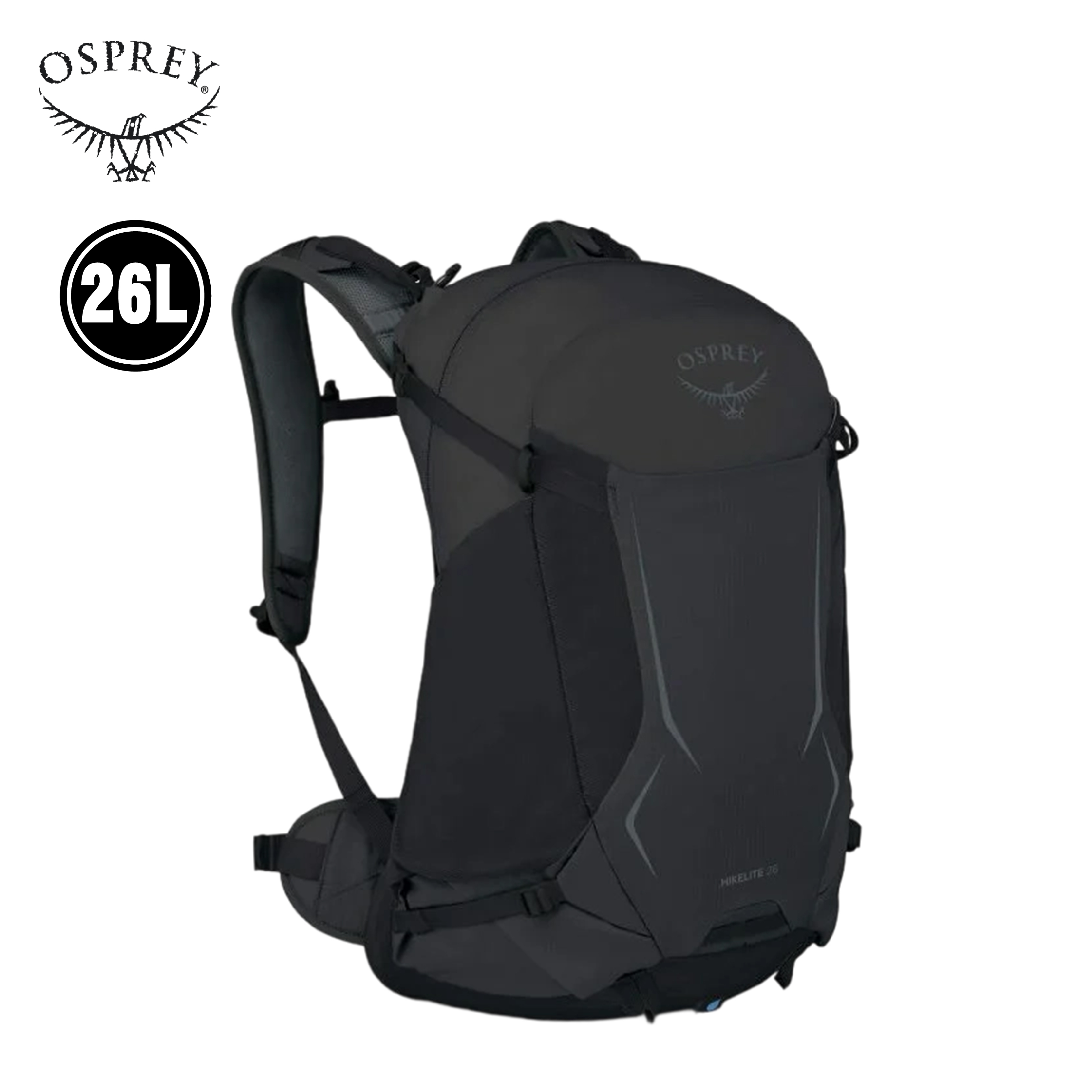 Osprey 美國 Hikelite 26L (渡鴉黑色) 71OS007545