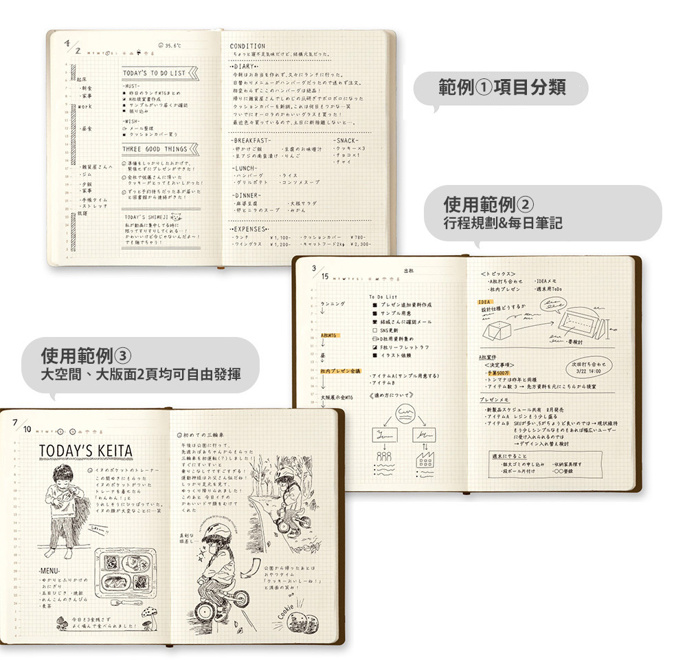 MIDORI hibino無時效日記A6