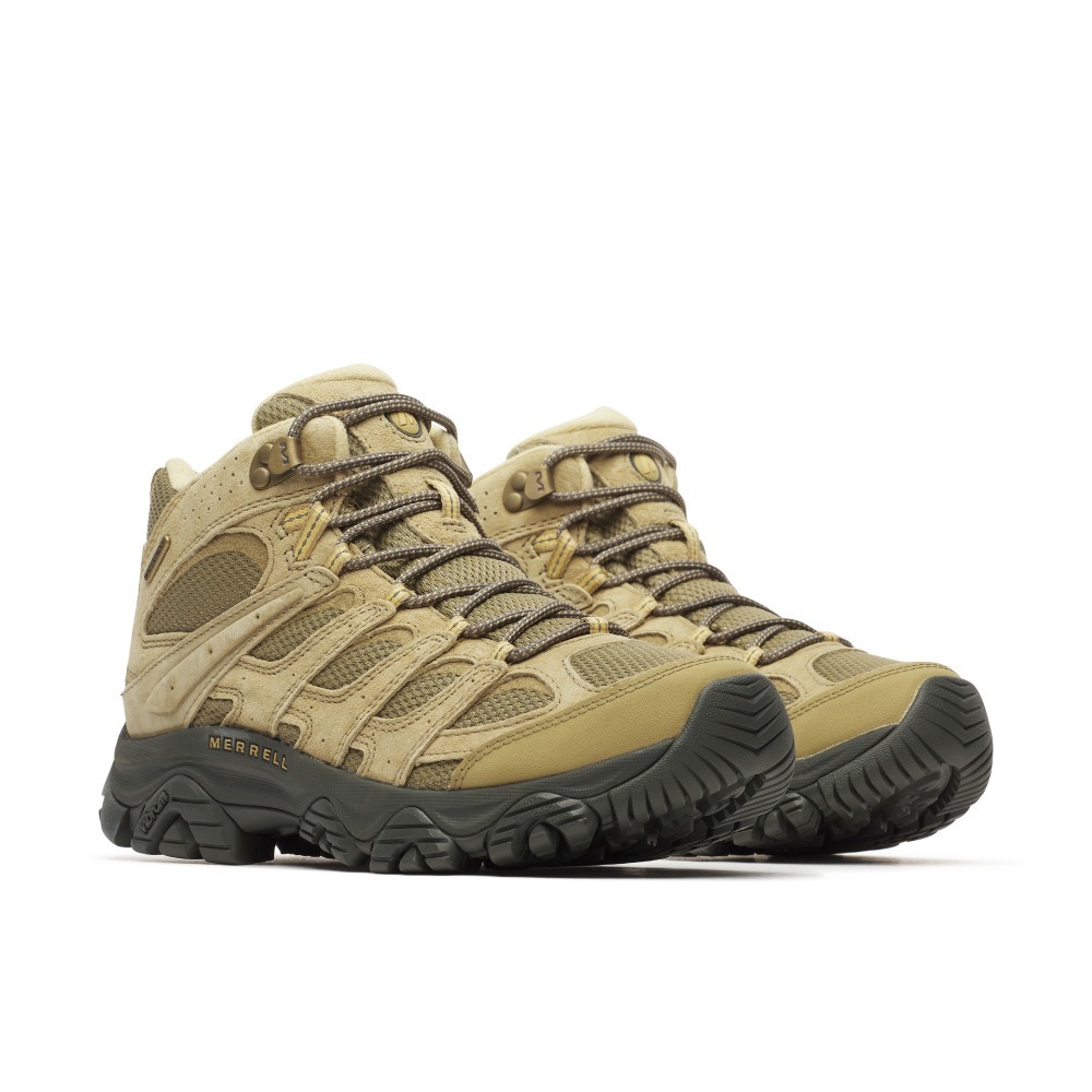【MERRELL】MOAB 3 MID WP 高筒登山健行鞋 男款 棕綠 / ML00003597