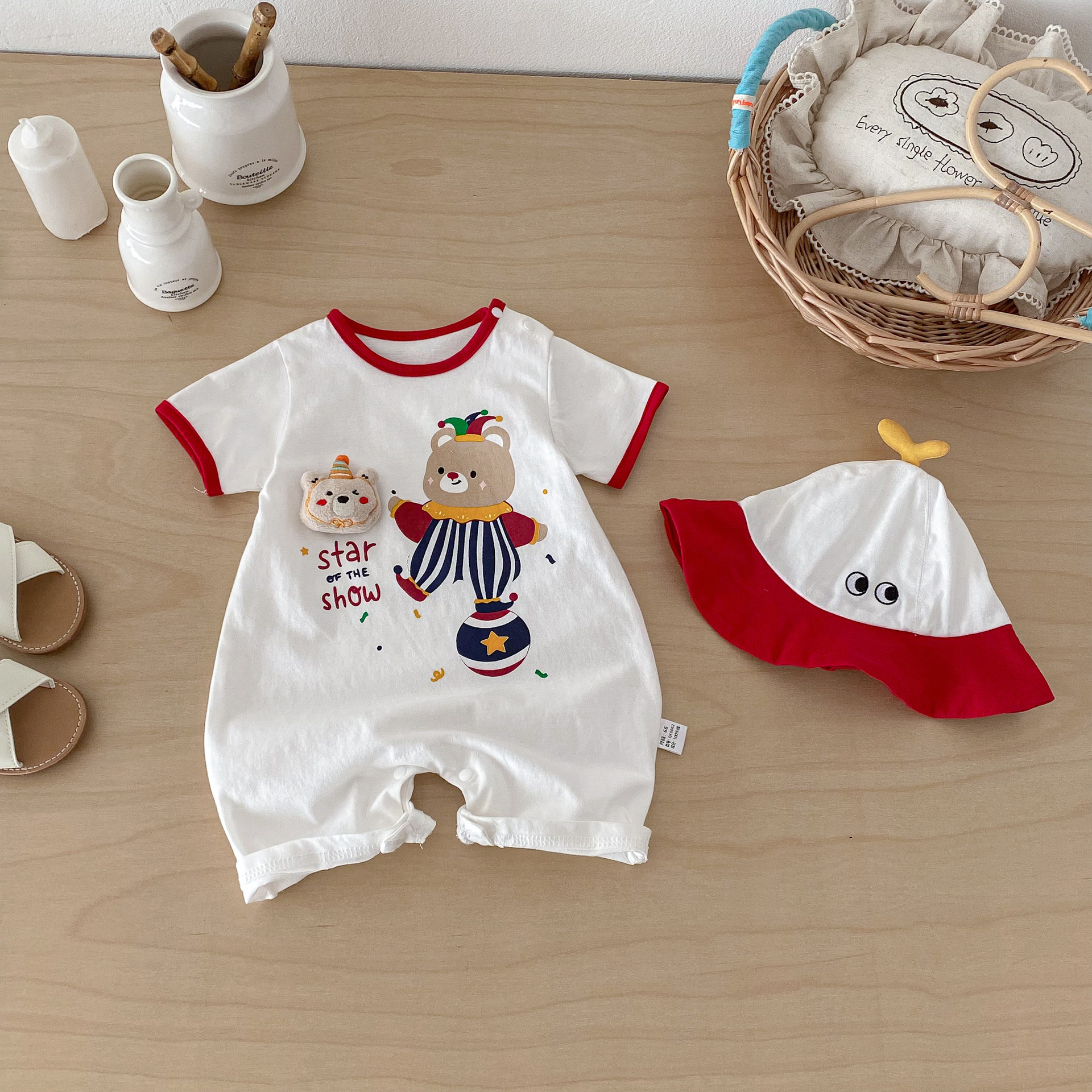 馬戲小熊連身衣附帽(66-90)