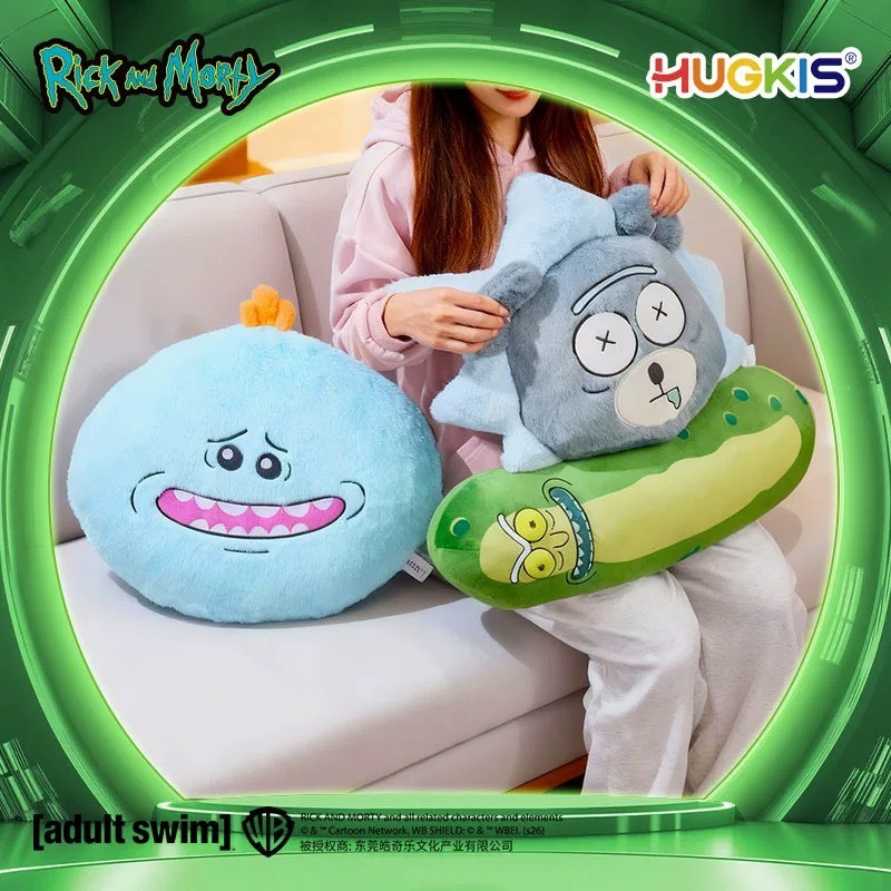 正版授權 瑞克和莫蒂 毛絨抱枕