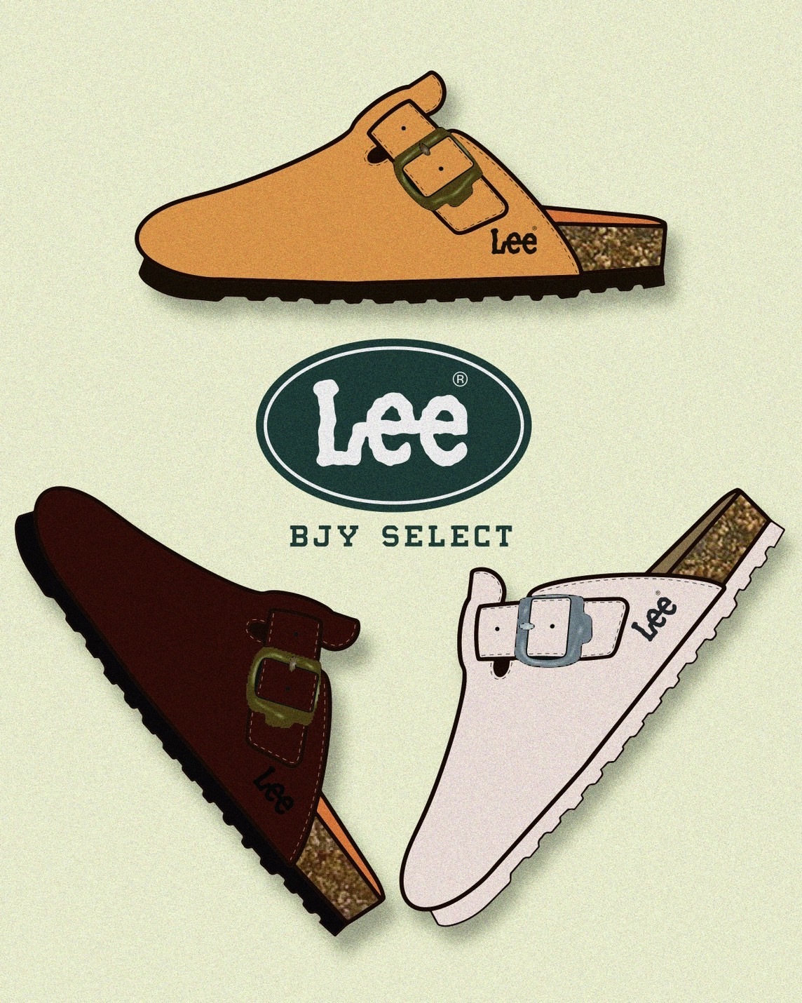 #代購 Lee 軟木底 防臭防磨 勃肯鞋 拖鞋 三色