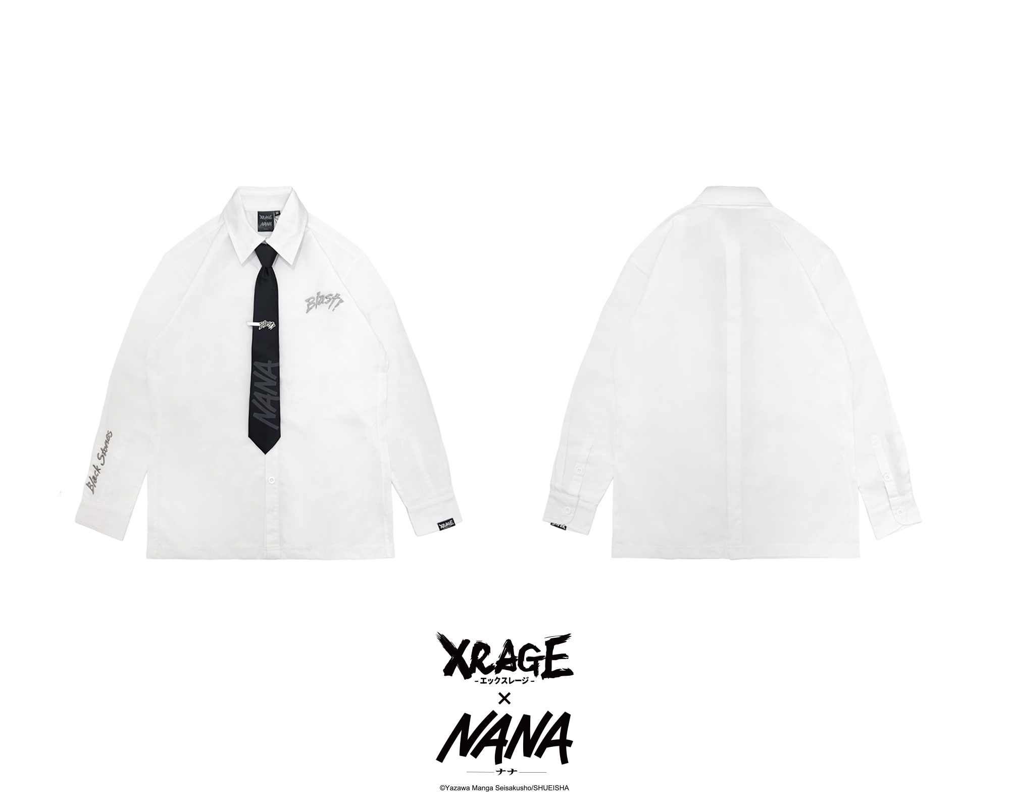 NANA白色襯衫 附領帶