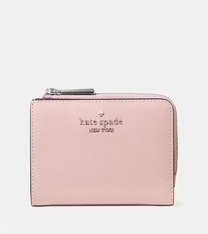 [S] KATE SPADE TUTU PINK KN226 MADISON TEXTURED PATENT SM LZIP WALLET, 196021681639 (SKS1709)