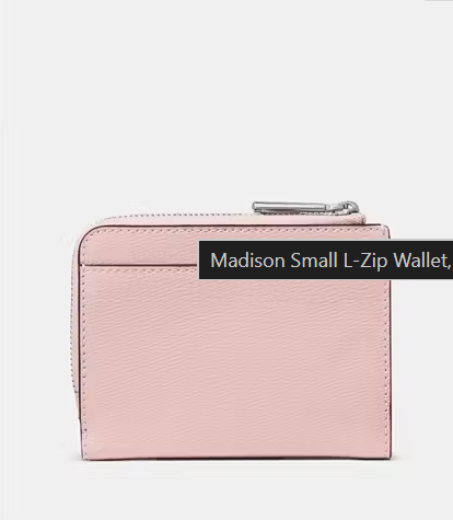 [S] KATE SPADE TUTU PINK KN226 MADISON TEXTURED PATENT SM LZIP WALLET, 196021681639 (SKS1709)