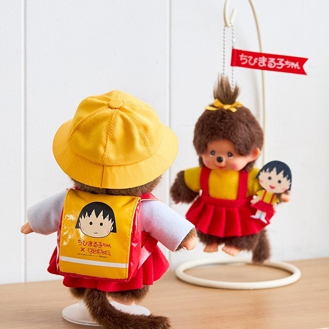 【Luxury】 現貨 日本限定 ちびまる子ちゃん × Monchhichi  モンチッチ 蒙奇奇 櫻桃小丸子聯名限定 (玩偶吊飾) MARUKO
