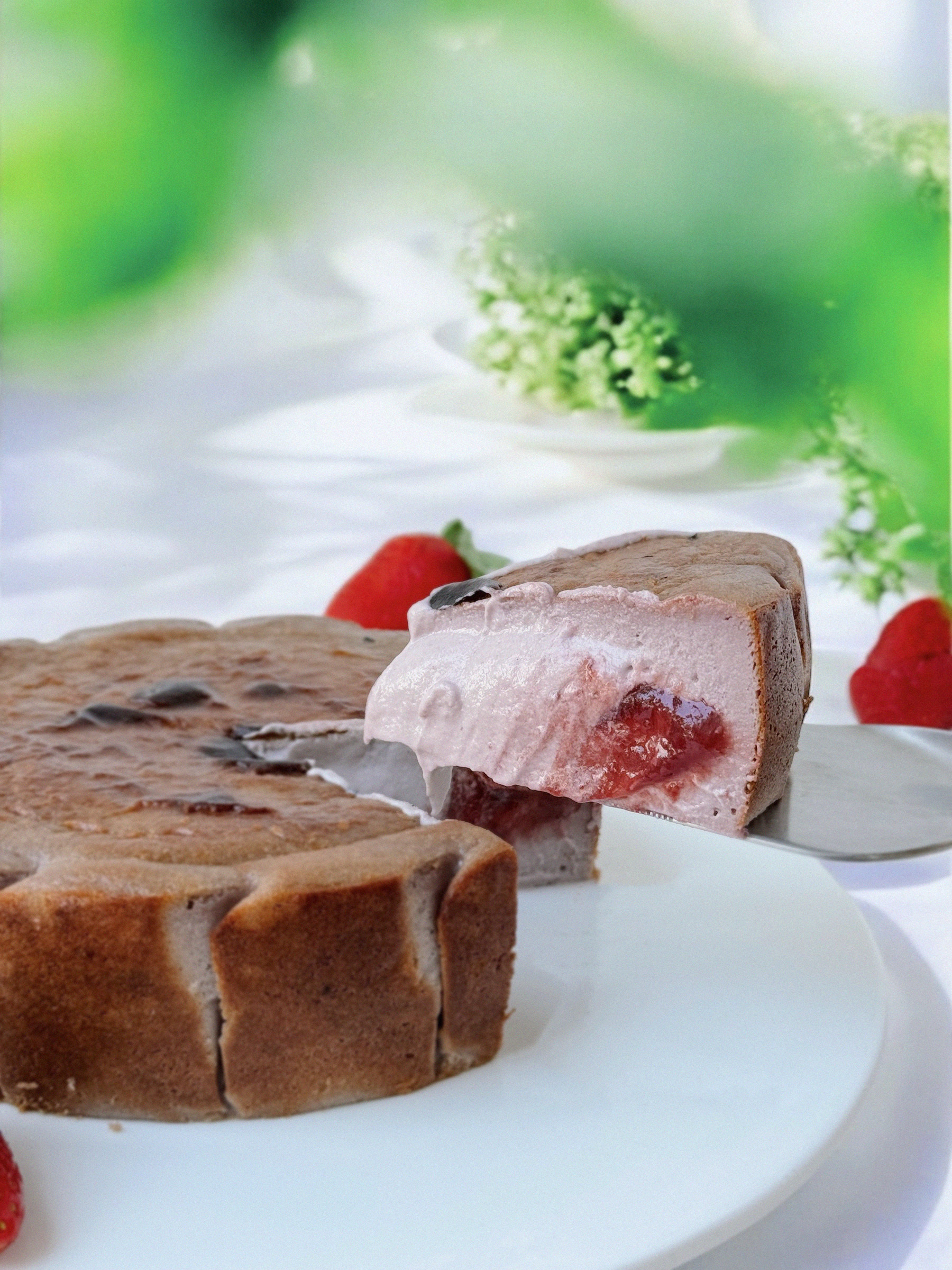 全素草莓巴斯克乳酪6吋-MM友善