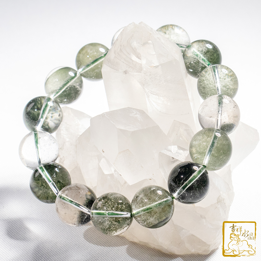 綠幽靈手珠 14.5mm 財富貴人