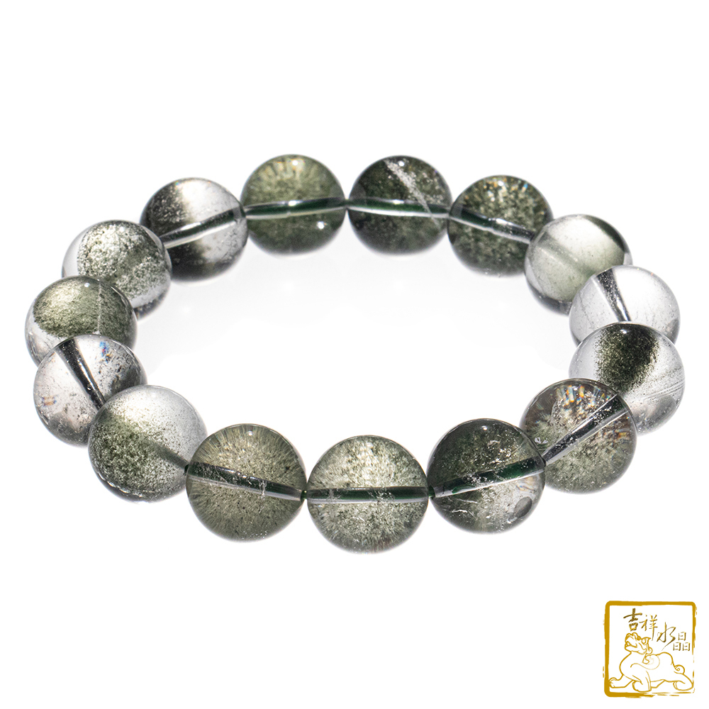 綠幽靈手珠 14.5mm 財富貴人