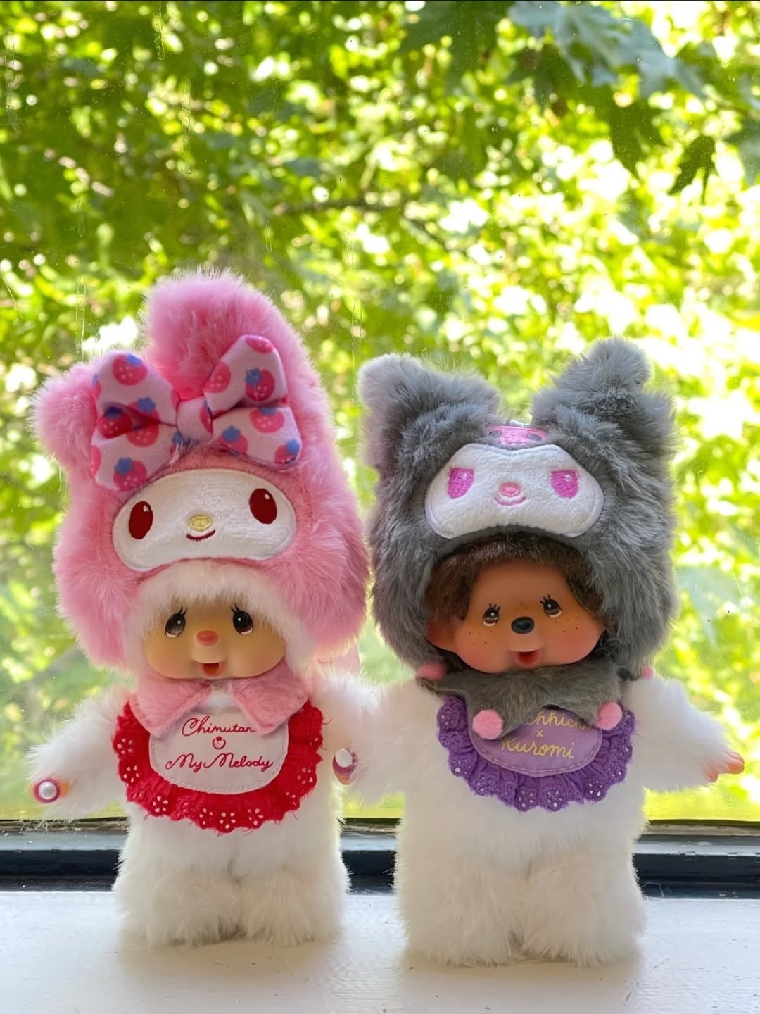 【Luxury】🇯🇵 Sanrio × Monchhichi  庫洛米 🖤 × 美樂蒂 💗 限定吊飾 限量聯名 正品代購 日本限定 三麗鷗人氣聯名吊飾 Melody Kuromi クロミ 蒙奇奇