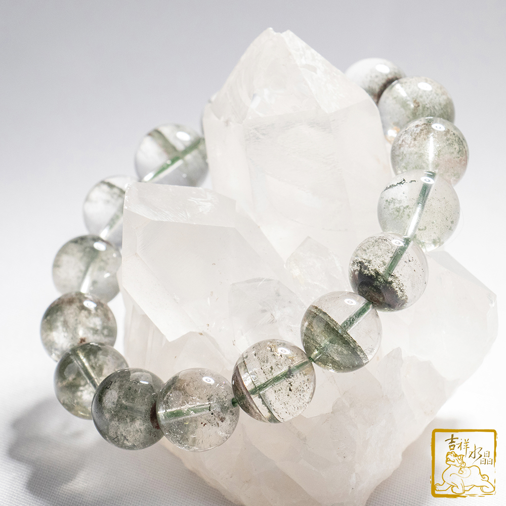 綠幽靈手珠 13.6mm 財富貴人