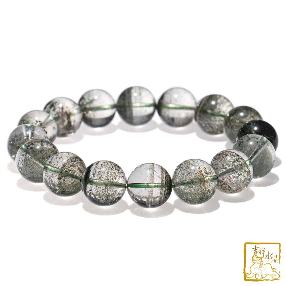綠幽靈手珠 13.6mm 財富貴人