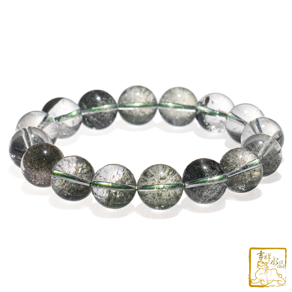綠幽靈手珠 12.6mm 財富貴人