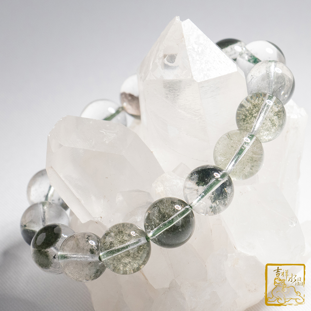 綠幽靈手珠 12.6mm 財富貴人