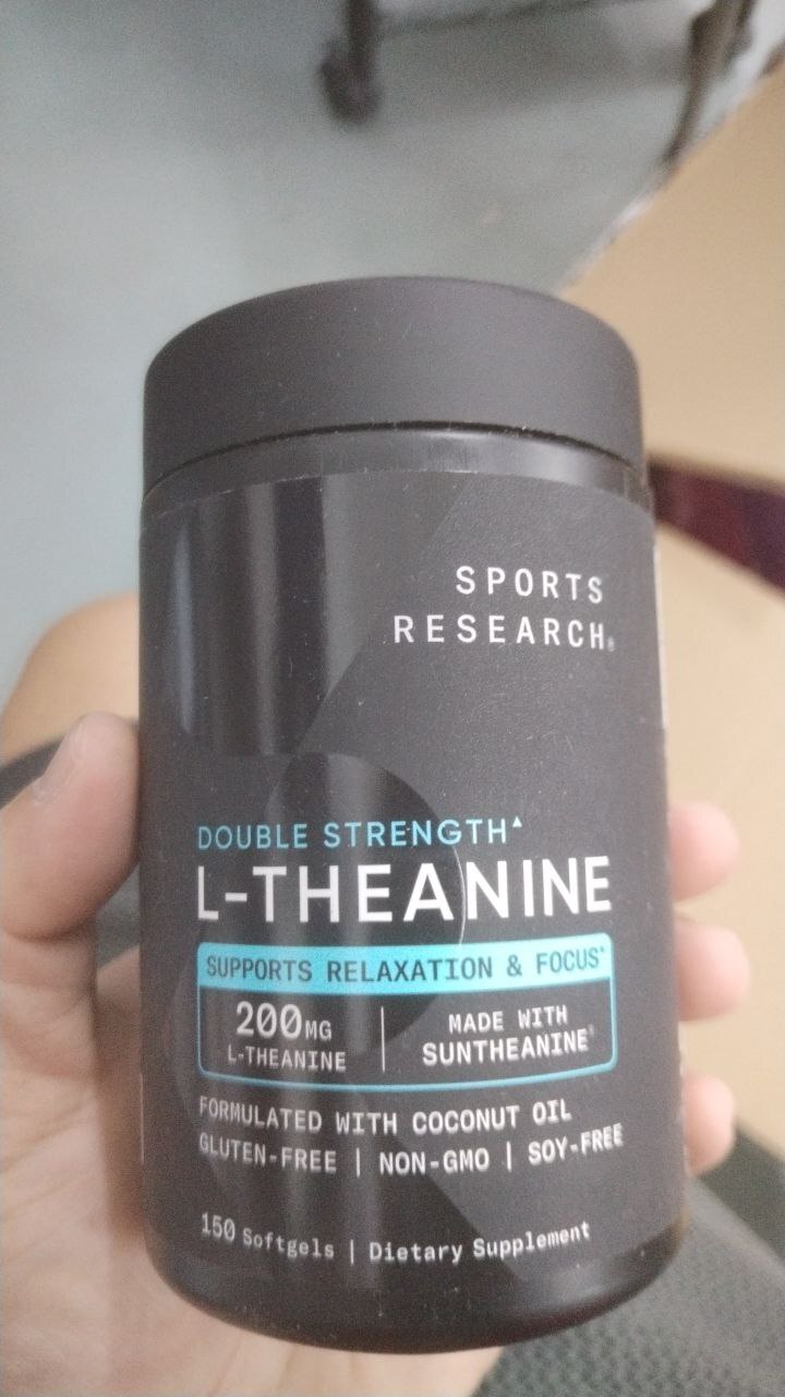 [S] SPORTS RESEARCH DOUBLE STRENGTH L-THEANINE, 023249093480 (SZZ1000)