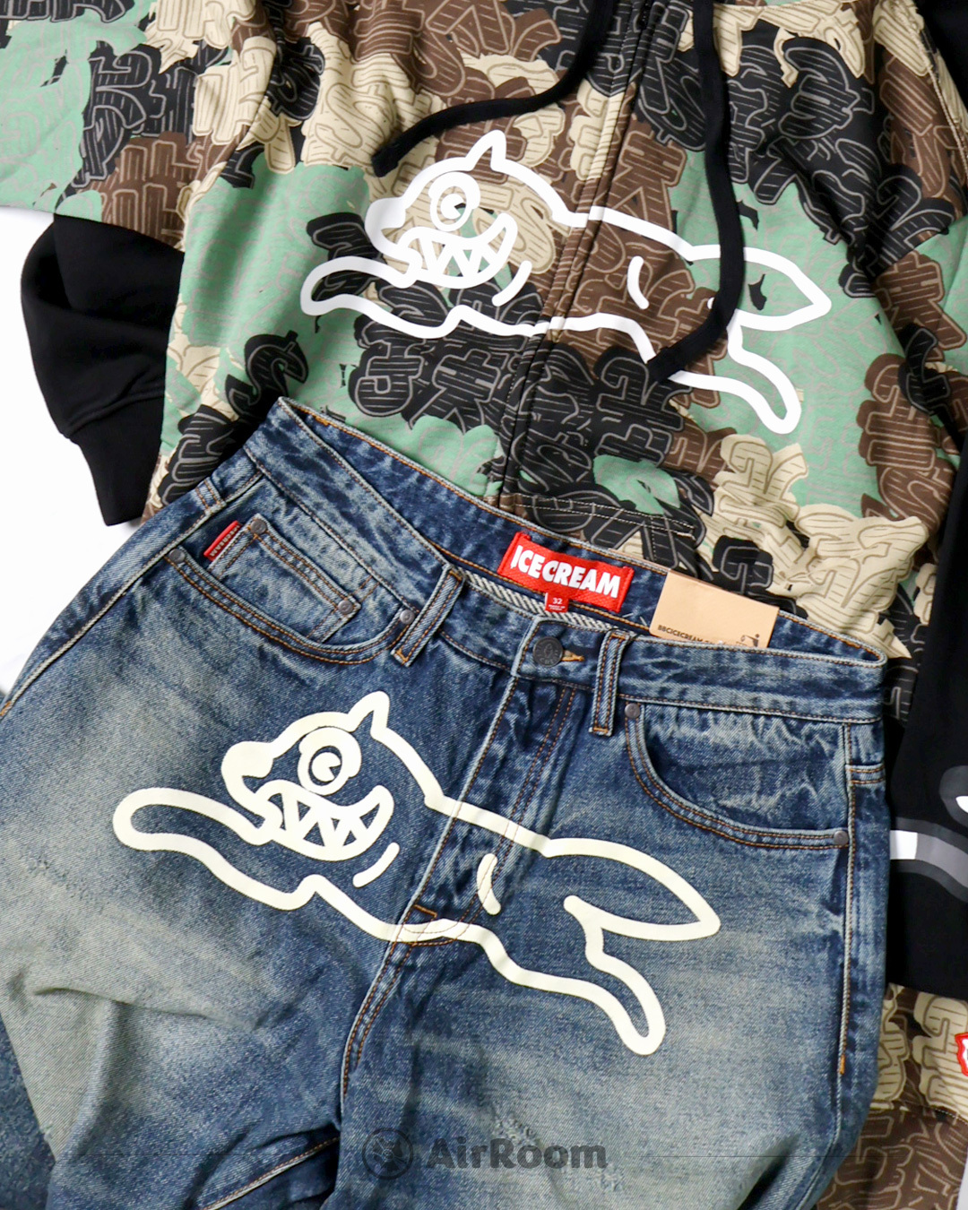 2025AW ICE CREAM BBC NOCTURNAL JEANS 菲董 飛狗 破壞 牛仔褲 現貨 451-7108