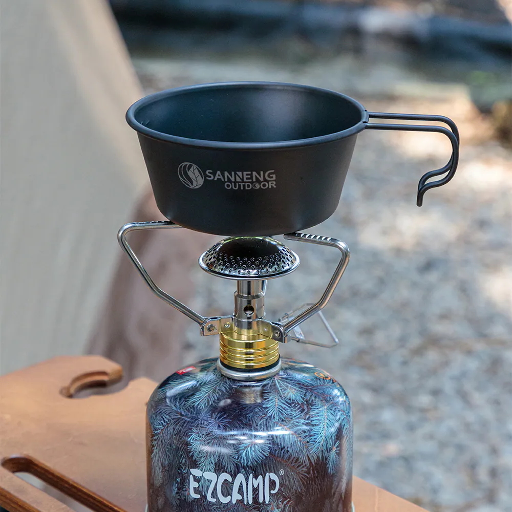 Sanneng Outdoor純鈦雪拉碗-520ml(鍍鈦-黑色)