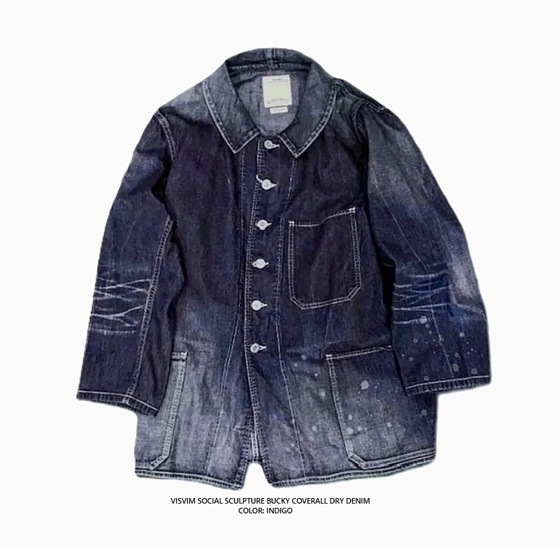 VISVIM SOCIAL SCULPTURE BUCKY COVERALL DRY DENIM - SIZE 3 PRE ORDER ITEM (預訂中)
