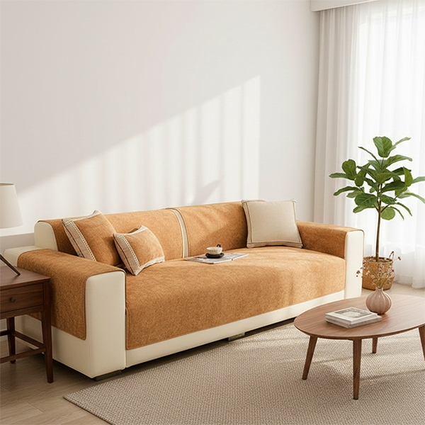 純色耐磨雪尼爾四季用沙發墊