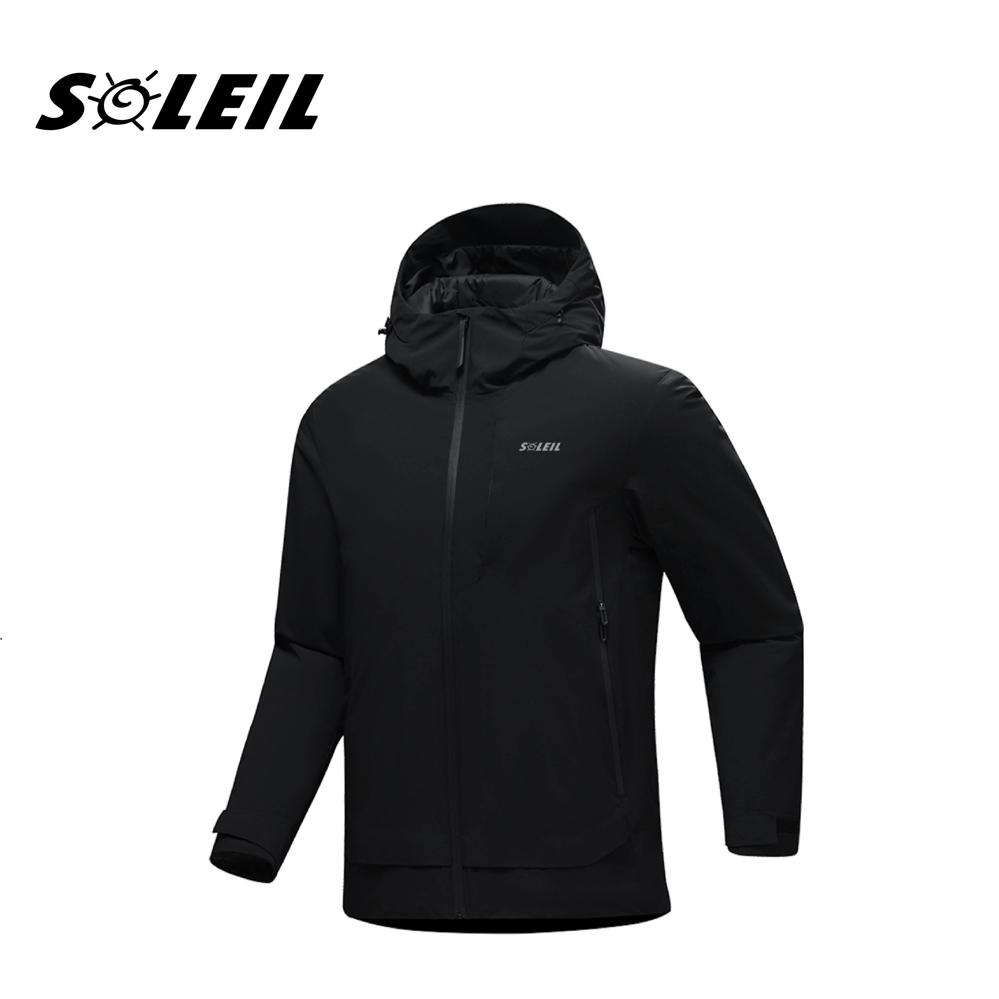 SOLEIL PR棉蓄熱鎖溫外套 男款 (黑色) 04SL8272A