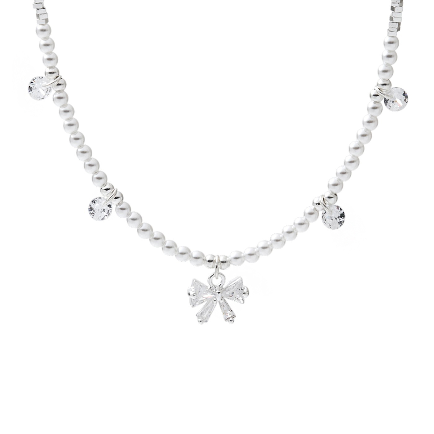 平價飾品,鋯石,蝴蝶結,項鍊