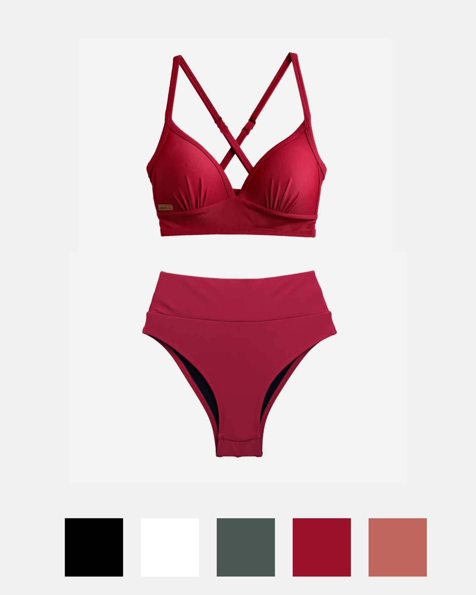 【經典素色】Ulva+HWm 馬甲美胸一代背勾x高腰蜜挖臀套組