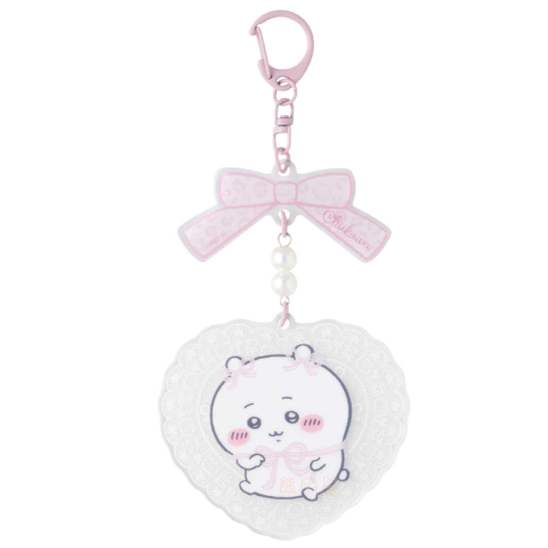 Chiikawa 蕾絲心形系列 吉伊卡哇款 壓克力鎖匙扣掛飾吊飾