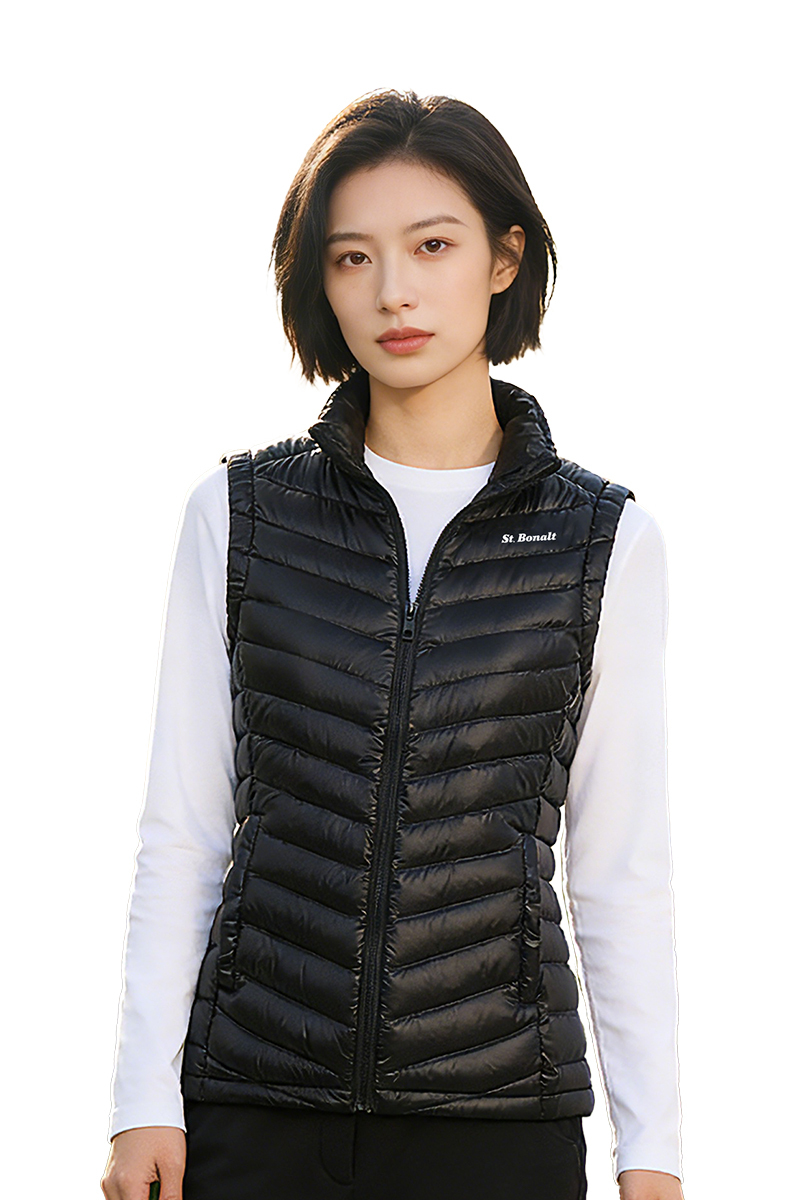 頂級白鵝絨 立領羽絨背心│女款 FW9028 保暖 透氣  防風