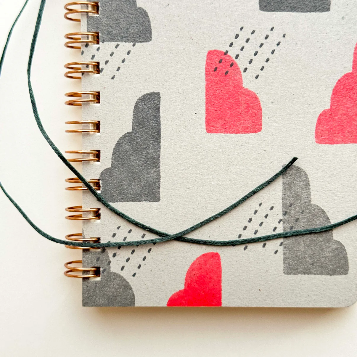 綁線環裝筆記本 雲朵 / 水縞 / 日本