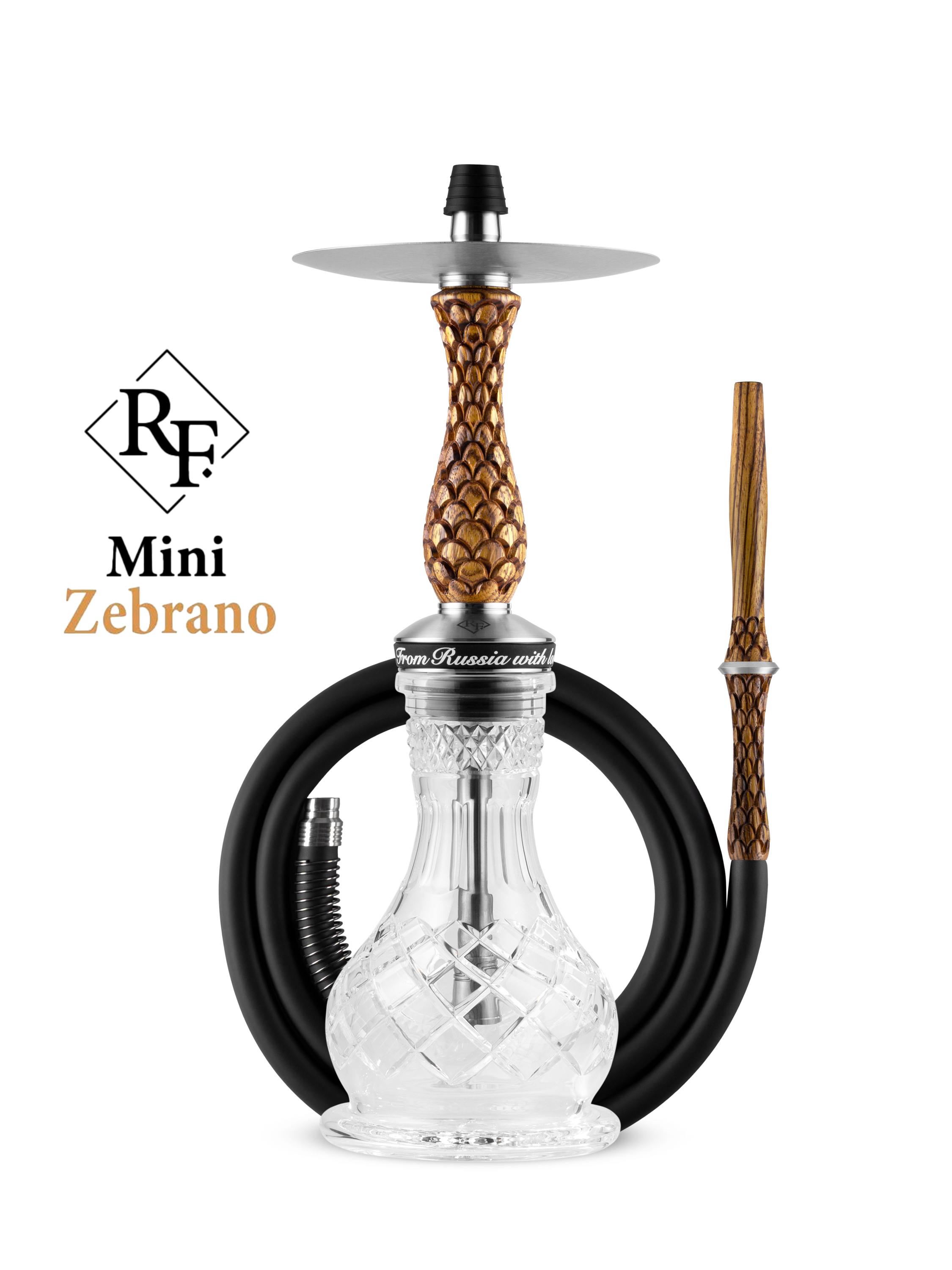 RF hookah - mini-wood - zebrano