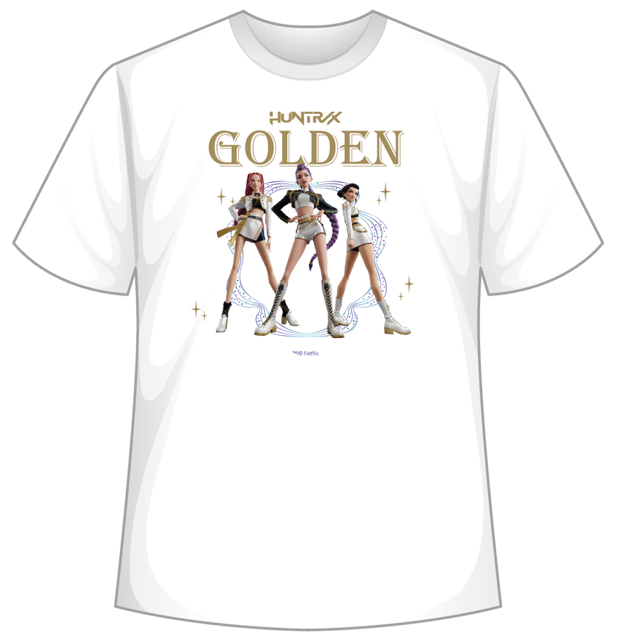 KPop Demon Hunters T-Shirt  - HUNTR/X Golden (White)