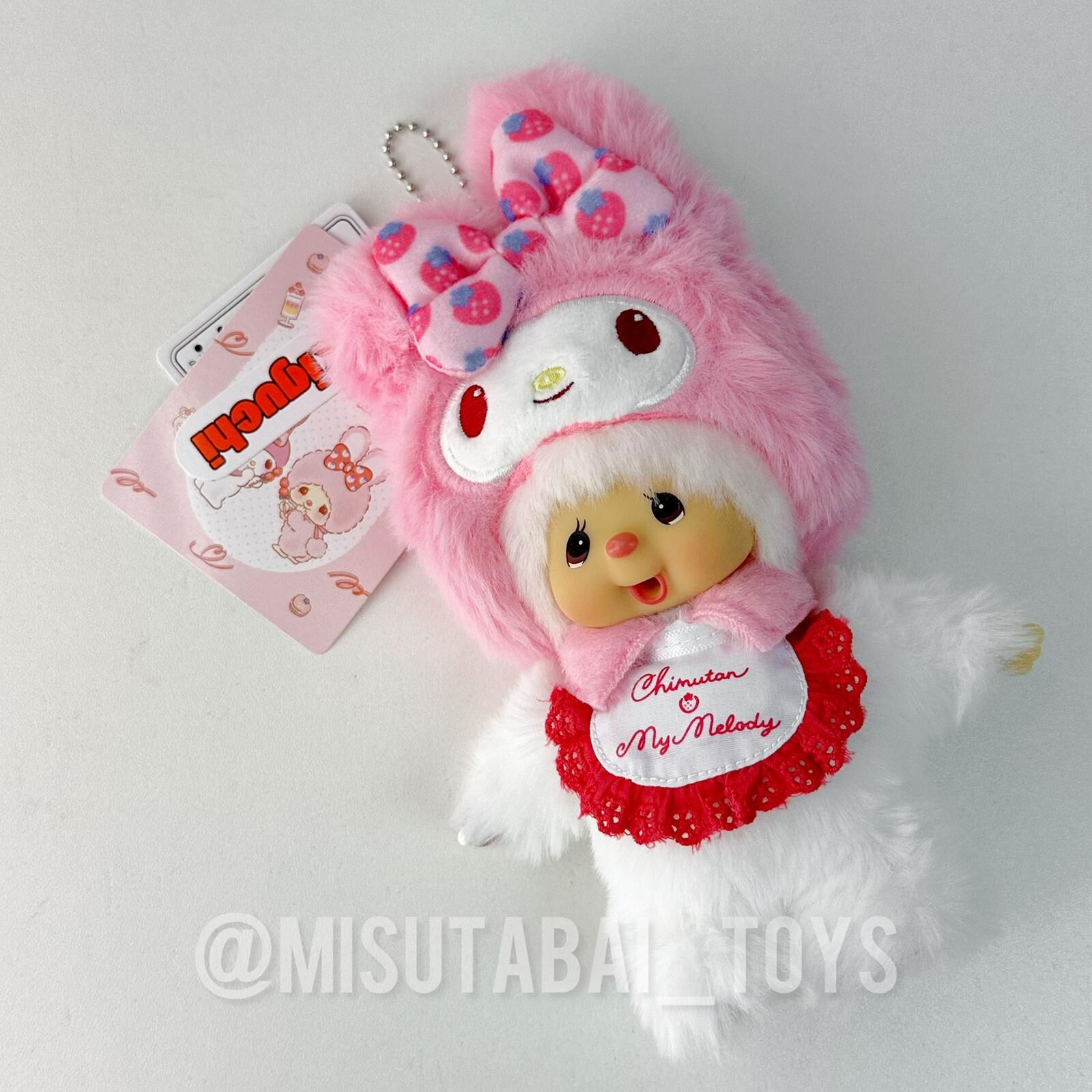 Monchhichi x Sanrio Characters Keychain (Chimtan x My Melody)